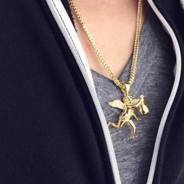 樂天商城 - ネックレス かっこいい マネー バッグ エンジェル ネックレス ヒップホップ ストリート ヒップホップ ストーン ペンダント