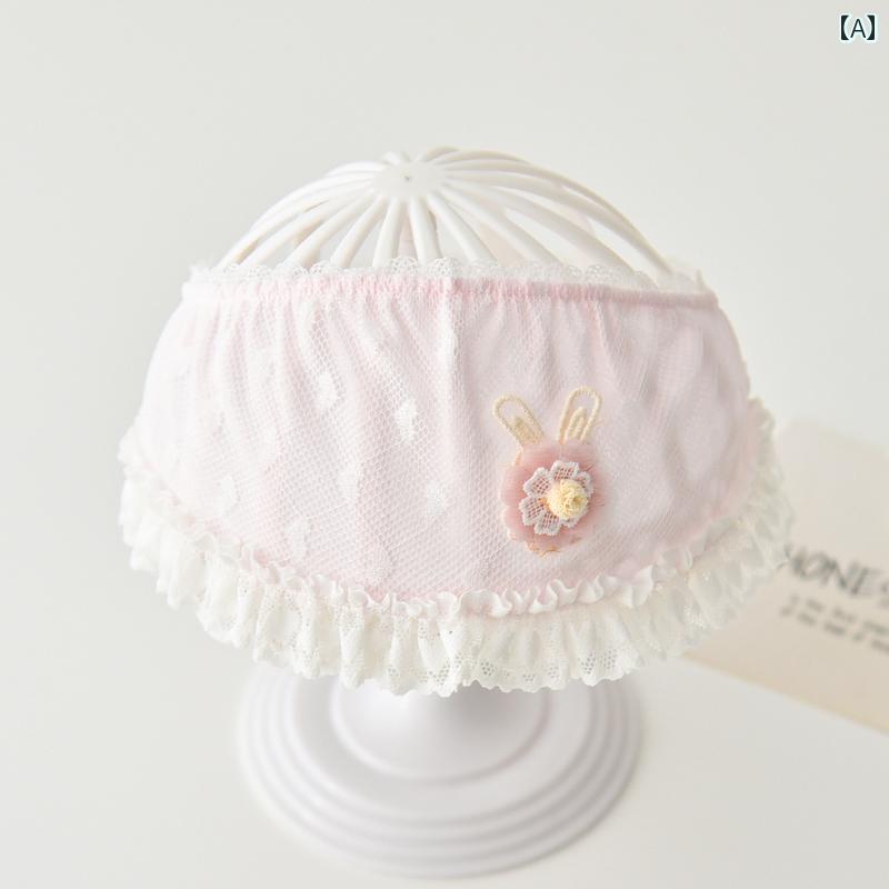 ヘッドバンド 新生児 頭部保護 帽子 ベビー 夏 薄手 通気性 レース レディース ガード キャップ プリンセス