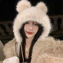 レディース 冬 帽子 ハット 大気 ロシア ぬいぐるみ 厚手 暖かい かわいい 防寒 耳 防止 包頭