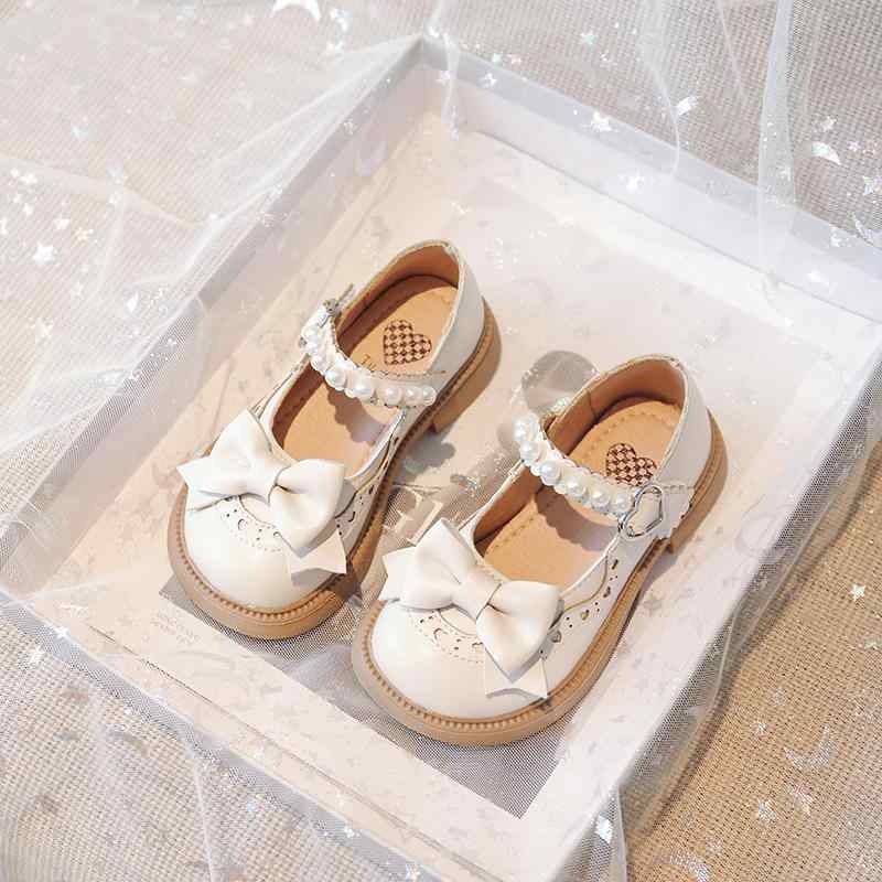 プリンセスシューズ 女の子 革靴 春秋 女の子 シングル シューズ ベビー ソフトソール 革靴 パール り..