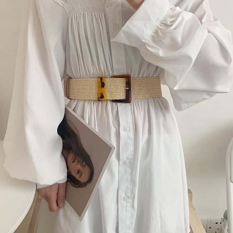 シャツ レディース ベルト ワイド アメリカ 草 織り ベルト 伸縮性 装飾 ベルト 韓国 ガードル 女性用
