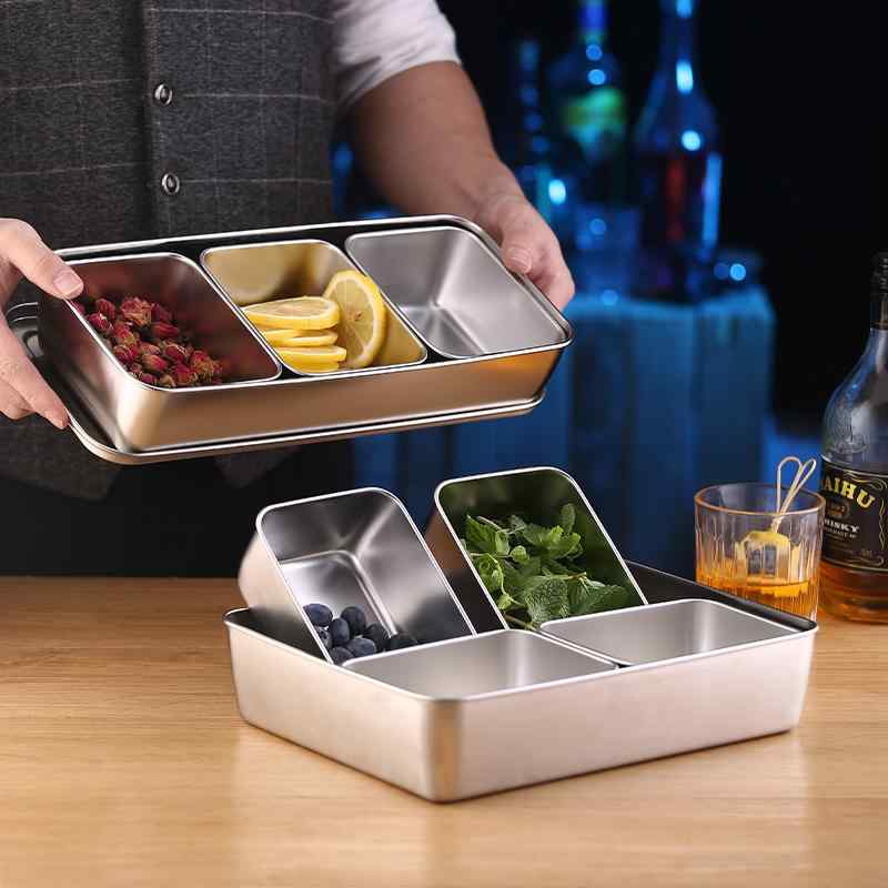 304ステンレス 蓋 長方形 フルーツ 保存 ボックス バー 調味料 ボックス ミルクティー ショップ 調味料..