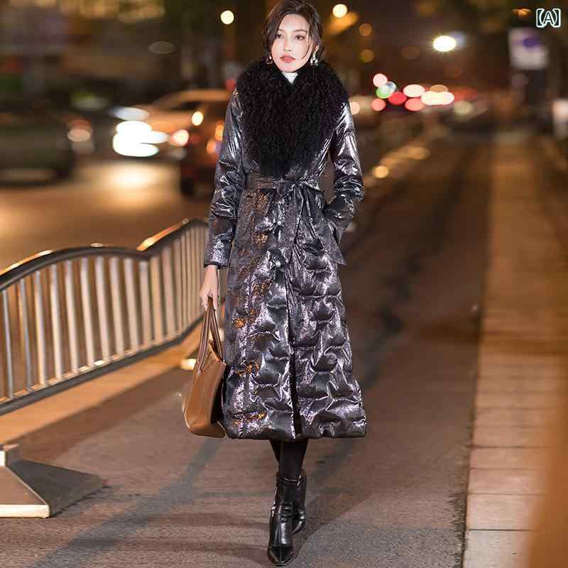 ダウンジャケット ロング シンプル カジュアル 普段着 大人 きれいめ 上品 エレガント マルチシーン レディース ファッション 大きめサイズ 冬