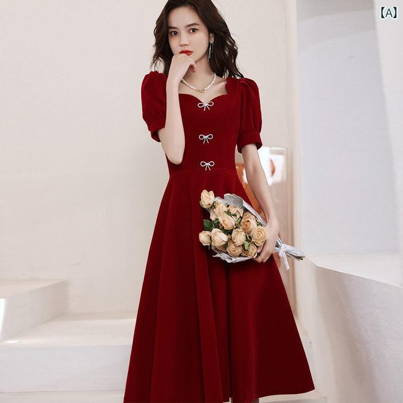 パーティー ドレス スリムフィット ブライダルウェディング モーニング ガウン 婚約 ディナー 誕生日 パーティー スーパー フェアリー フレンチ スパンコール ライト ウェディングドレス ハイエンド センス ホルターネック ドレス