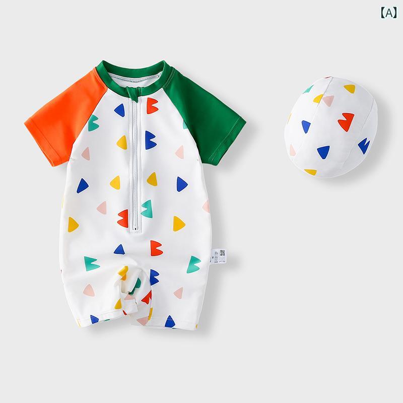 水着 子供 スイムウェア キッズ 女の子 プリンセス ファッション 夏 ビーチ プール 夏 スイム ウェア 男の子 ユニセックス メンズ レディース兼 半袖 ワンピース ボクサー