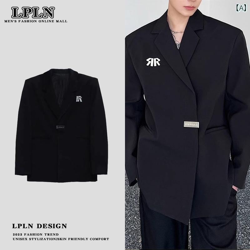 レディース メンズ カジュアル ブラック スーツ シルエット ハイエンド 質感 ジャケット