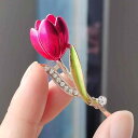 ジャケット レディース ブローチ おしゃれ スーツ ピン 装飾 チューリップ 香り 小さい フレグランス コサージュ スーツ 露出 防止 ピン 服飾 小物 カラー ピン ジュエリー