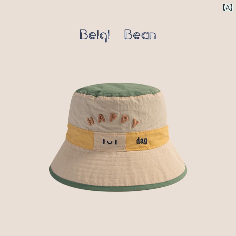 楽天セキュアデポキッズ アウトドア ハット 登山 ハイキング 釣り キャンプ 子供用 帽子 夏用 薄手 通気性 バイザー レジャー 帽子 おしゃれ 洋風 バイザー 子供用 バケット ハット 中型 大型 子供用