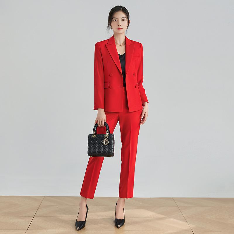 レディース トップス スーツ セット ジャケット ブレザー ズボン パンツ ロング ウェア 大人 レディース 洗練 きちっ感 清楚 衣料品 面接 仕事 オフィス フォーマル 作業服 婦人服
