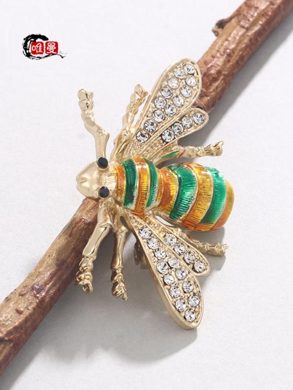 コート レディース ブローチ おしゃれ 大人かわいい フレンチ レトロ エナメル オイル 滴 昆虫 ブローチ トンボ 蜂 油絵 テクスチャ コサージュ ピン バ...