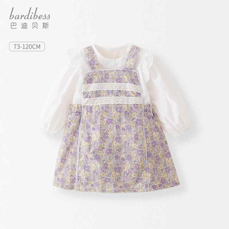 スカート ドレス トップス シャツ セット 幼児 赤ちゃん品 女の子 女の子 おしゃれ かわいい ファッション 春 セットアップ プリンセス サスペンダー 花柄