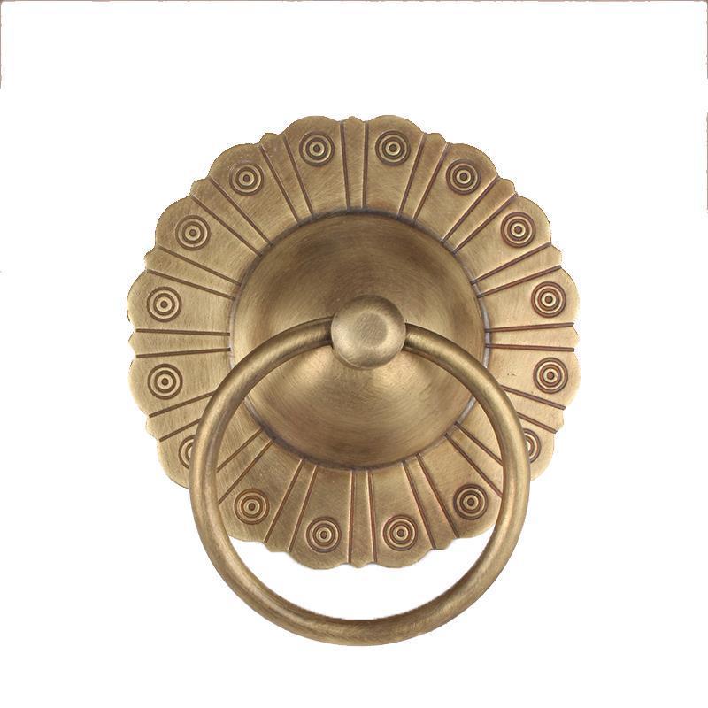 取っ手 銅 ラウンド 銅 ハンドル 中国 アンティーク 無垢材 ドア シンプル ドア プルリング レトロ 木 ..