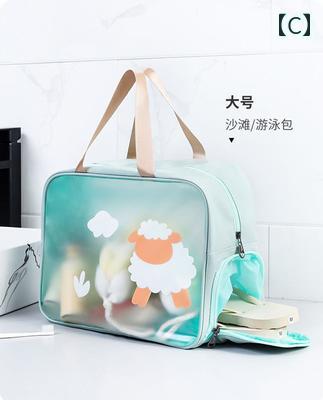 夏 防水 水着 バッグ プール ビーチ リゾート スイミング ウェット ドライ 分離 女性 フィットネス 収納袋 トイレタリー