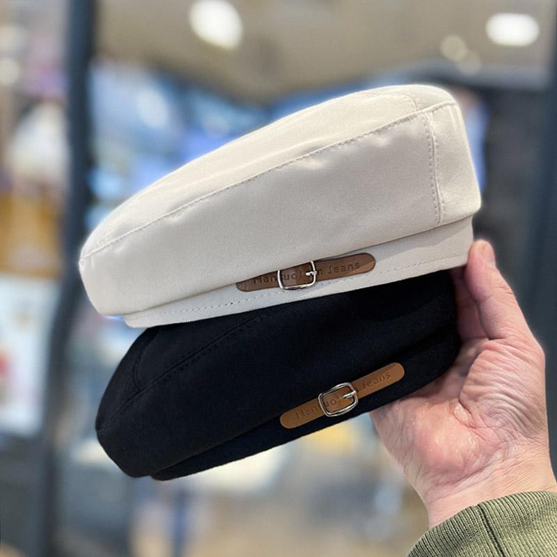 ベレー帽 かわいい 帽子 韓国 ベルトバックル レディース 春秋 ファッション 英国 レトロ 画家