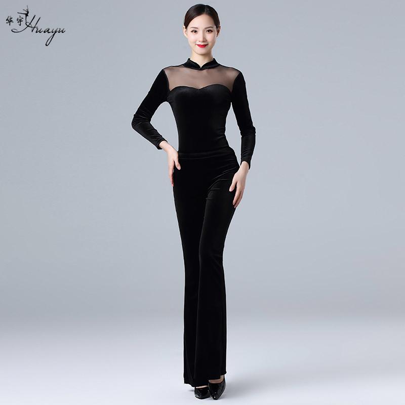 モダン ダンス ボディスーツ ボディ エチケット トレーニング 服 エレガント ダンス 練習服 スーツ 冬 ..