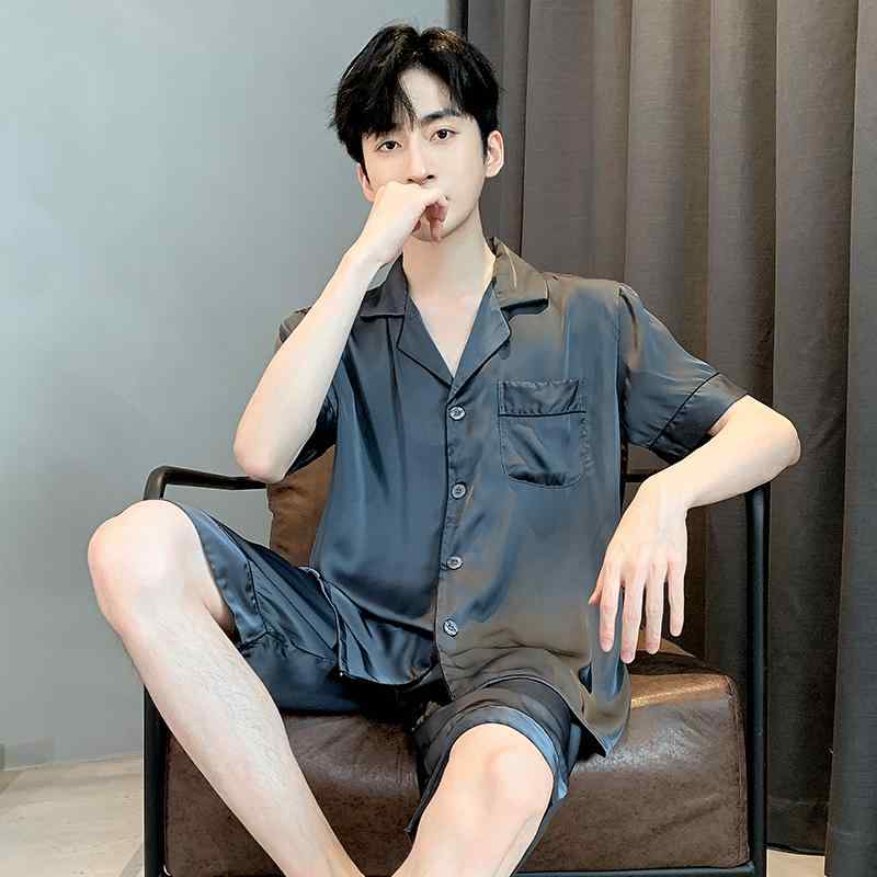 パジャマ ルームウェア ひんやり 涼しい 快適 ホームウェア メンズ 夏 半袖 ティーンエイジャー 薄手 ..