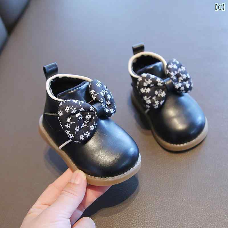 ベビー キッズ シューズ 靴 冬 女の子 赤ちゃん 幼児 ソフトソール 裏起毛 ショー...