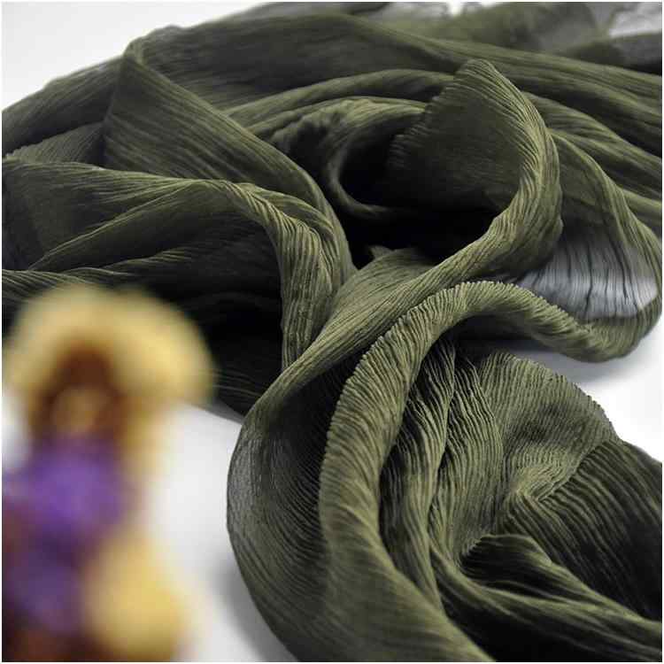 ショール レディース ファッション アクセサリー 雑貨 ミリタリー グリーン スカーフ プリーツ 春秋 シ..