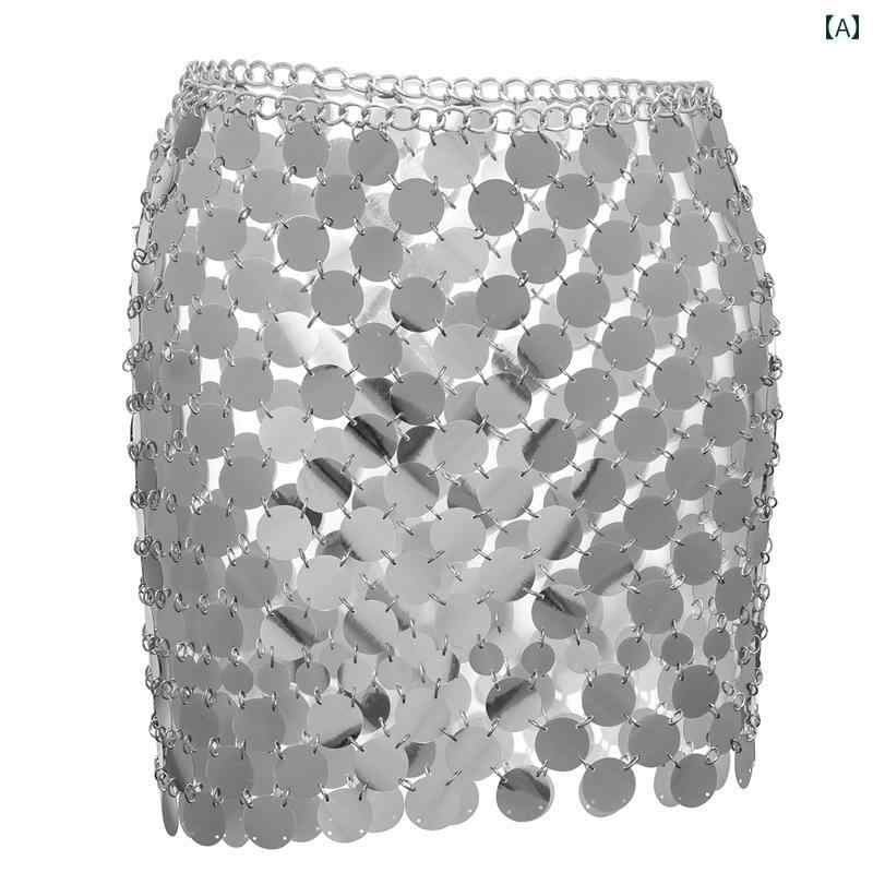 レディース スパンコール キラキラスカート おしゃれ かわいい 豪華感 煌びやか ビーチ レジャー イベ..