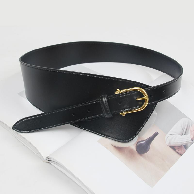 ベルト 二層 牛革 ガードル シングル ループ レディース ファッション アクセサリー ベルト オールシーズン ウエスト バンド(4.0)