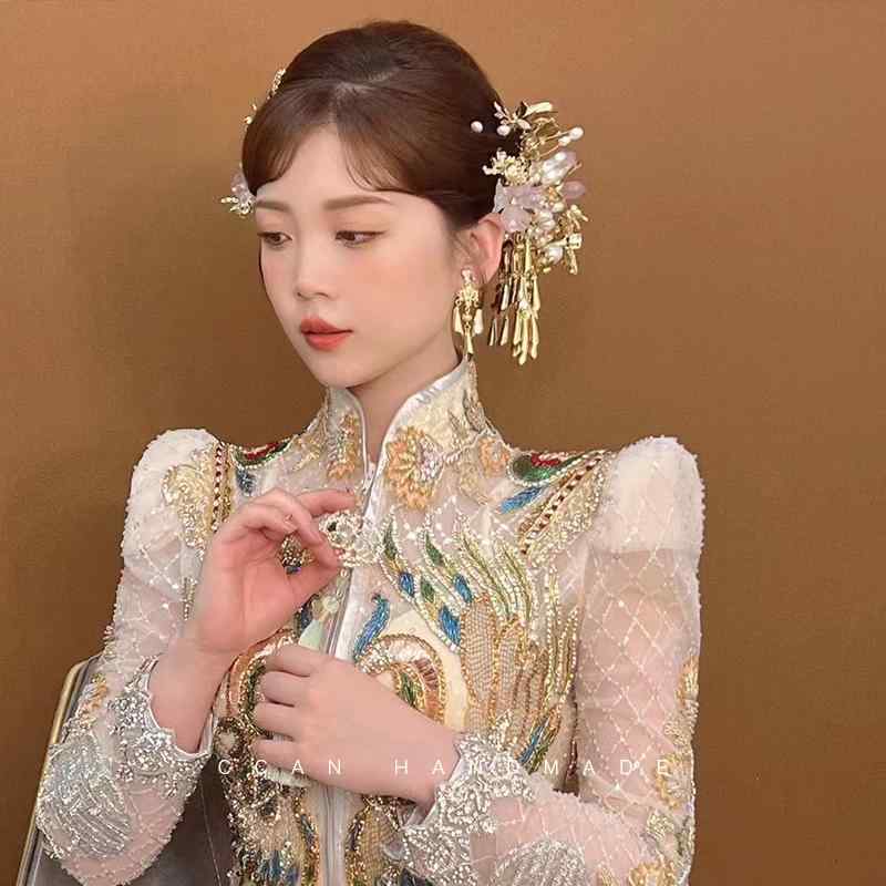 ヘア アクセサリー 風鈴 中国風 頭飾り 花嫁 結婚式 漢衣装 アクセサリー 王冠 か...