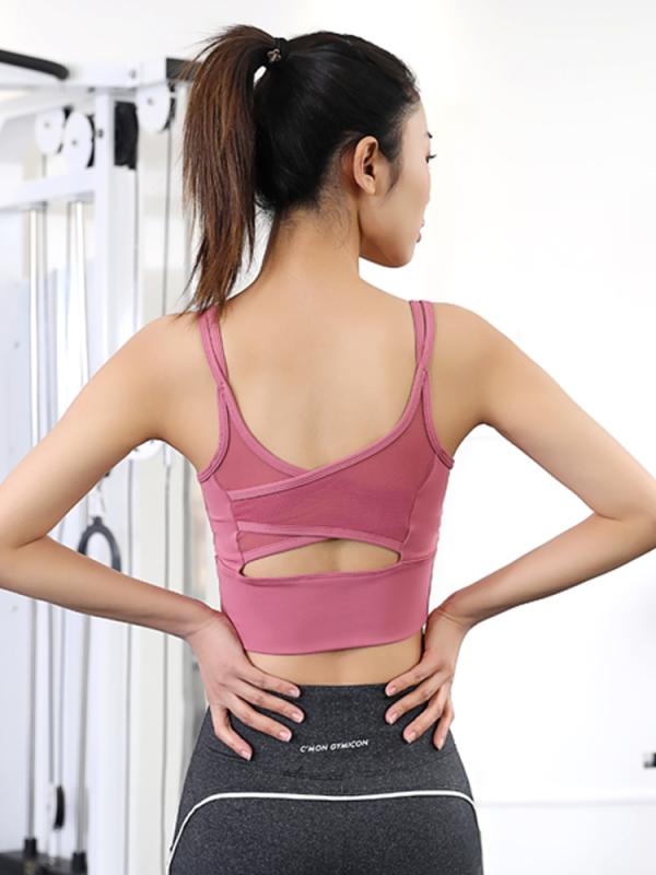 スポーツブラ レディース ランニング 耐衝撃 ヨガ ウェア ベスト 速乾 美背中 薄手 フィットネス ブラ ブラジャー 汗吸収 ナイロン 夏 フルカップ U字型 高サポート