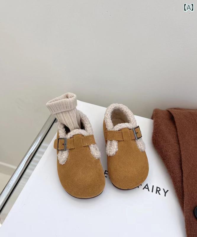 キッズ ジュニア シューズ スリッポン 冬 ソフト ソール 滑りにくい 子供 暖かい 靴 コットン ラウンドトゥ メンズ レディース兼