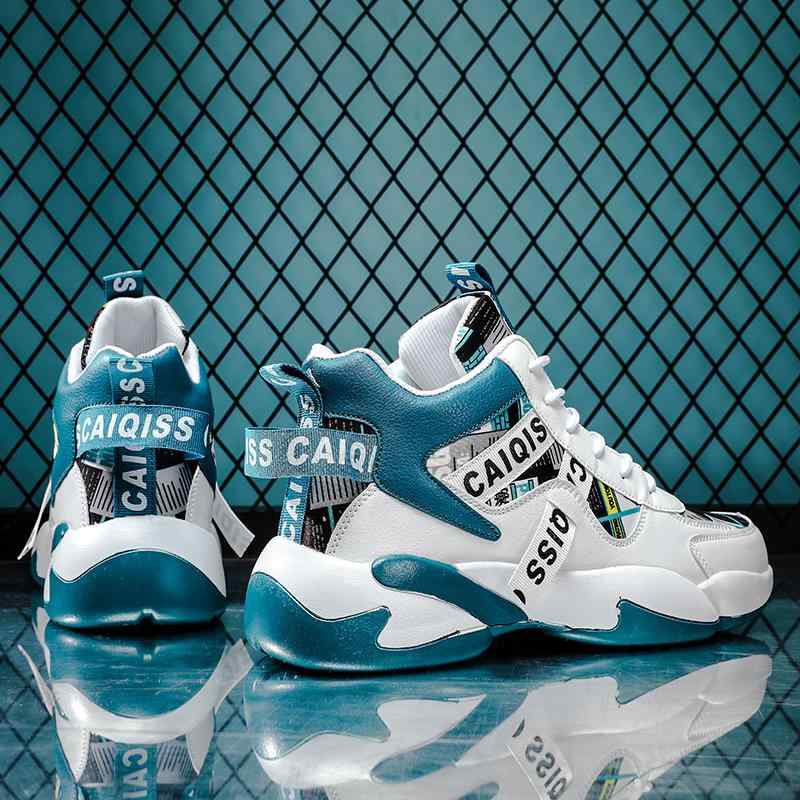 メンズ 秋 冬 スポーツ シューズ 中学生 運動靴 紳士靴 若返り 通気性 ネット バスケットボール シューズ