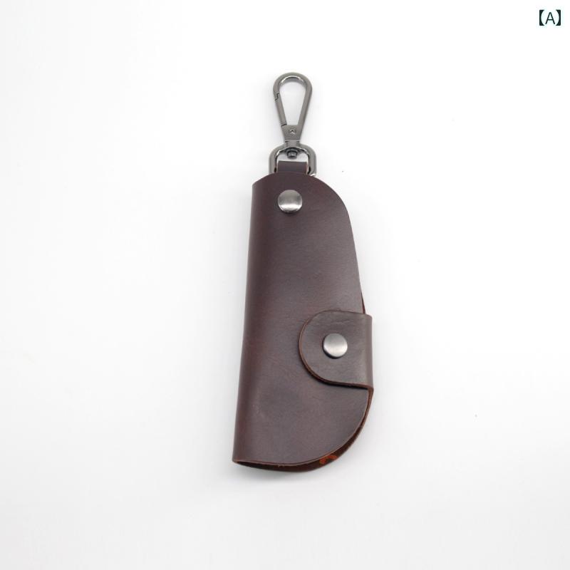 レザー キーケース 厚手 牛革 キー バッグ 大容量 家庭用 車 キャリーオン 耐久性 耐摩耗