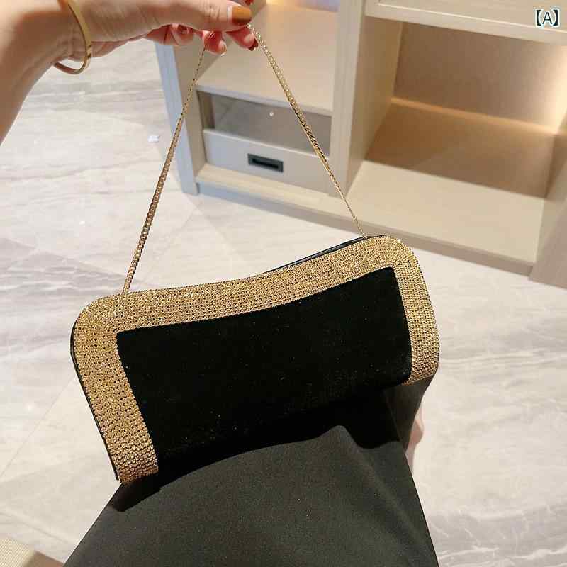 バッグ パーティーバッグ ラインストーン クラッチバック 起毛 ハンドバッグ ディナー イブニング エレガント おしゃれ レディース