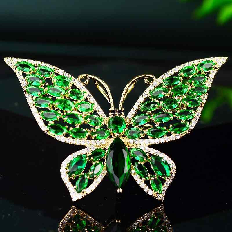 ブローチ セレモニー おしゃれ 緑の蝶 エレガント 衣装 アクセサリー アメリカ レディース コサージュ E ファッション 装飾品 ジュエリー