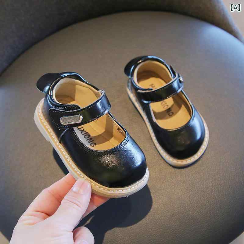 靴 シューズ 靴 キッズ 革靴 1から2歳 女児 ベビー 幼児 ベビー 子供靴 シングル 韓国 プリンセス 女の..