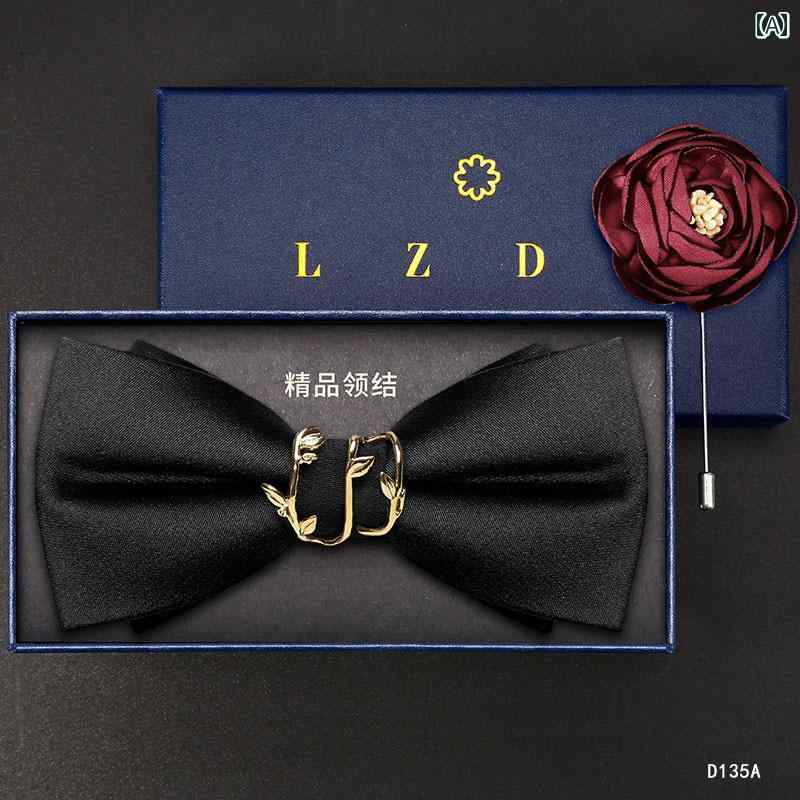 メンズ 蝶 ネクタイ おしゃれ ボウタイ 枝 黒い 結婚式 高級感 ウェディング シャツ 新郎 付添人用 フォーマルスーツ