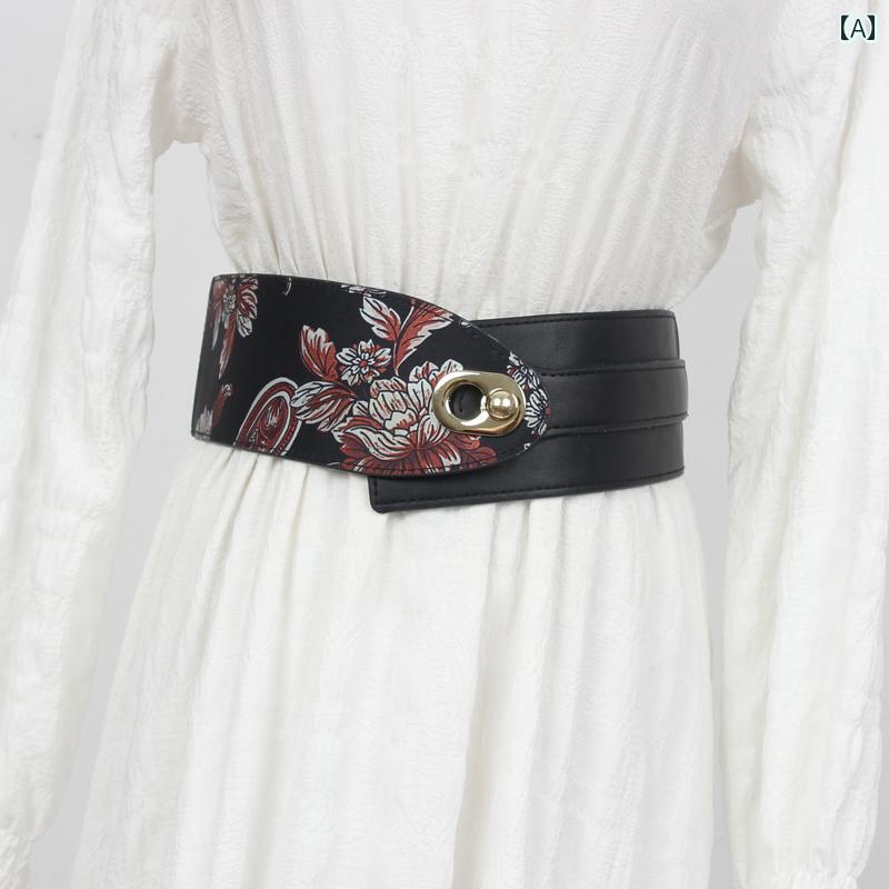 コルセットベルト レディース 装飾 レトロ ストレッチ性 エレガント シック 漢服 スカート ドレス エスニック チャイナ風 アクセサリー シンプル