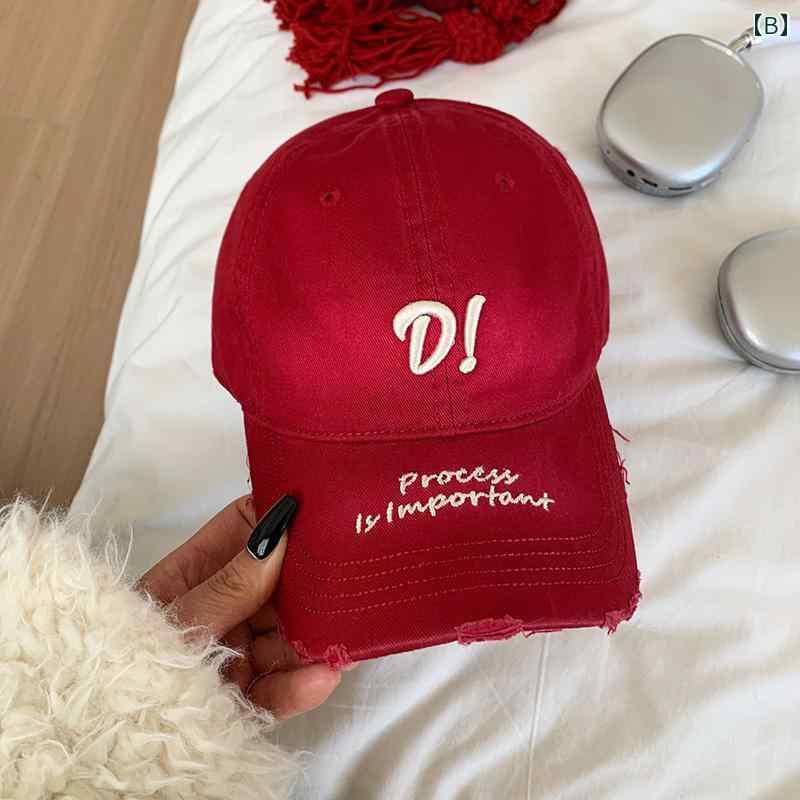 ベースボールキャップ 刺绣 カジュアル 帽子 ひさし帽 アウトドア 刺繍 ダメージ加工 かわいい レディース 装飾 外出 屋外 レジャー レディース 春夏