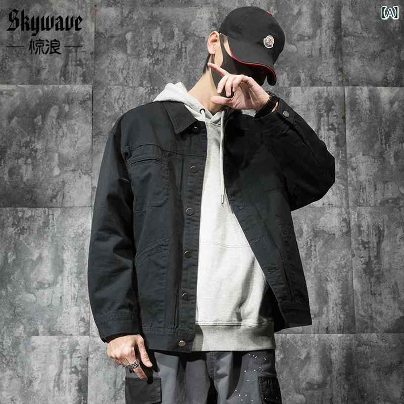ジャケット トップス メンズ アウター 冬 アメリカン レトロ ワークジャケット プラス 大きめ サイズ カジュアル 裏起毛