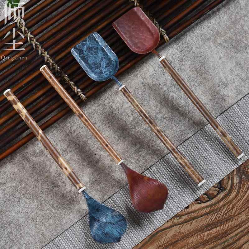 茶道具 ティースプーン シャベル 茶さじ 食器 竹 お茶 雑貨 小物 装飾品 配膳品 テーブルセンター アンティーク 道具 レトロ コレクション