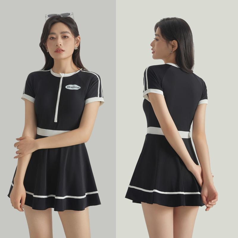 水着 レディース 体型カバー プール ビーチ サーフィン マリンスポーツ 海水浴 キッズ 半袖 ラッシュガード 日焼け防止 ワンピース スカート スリム 温泉 胸パッド ワイヤーし