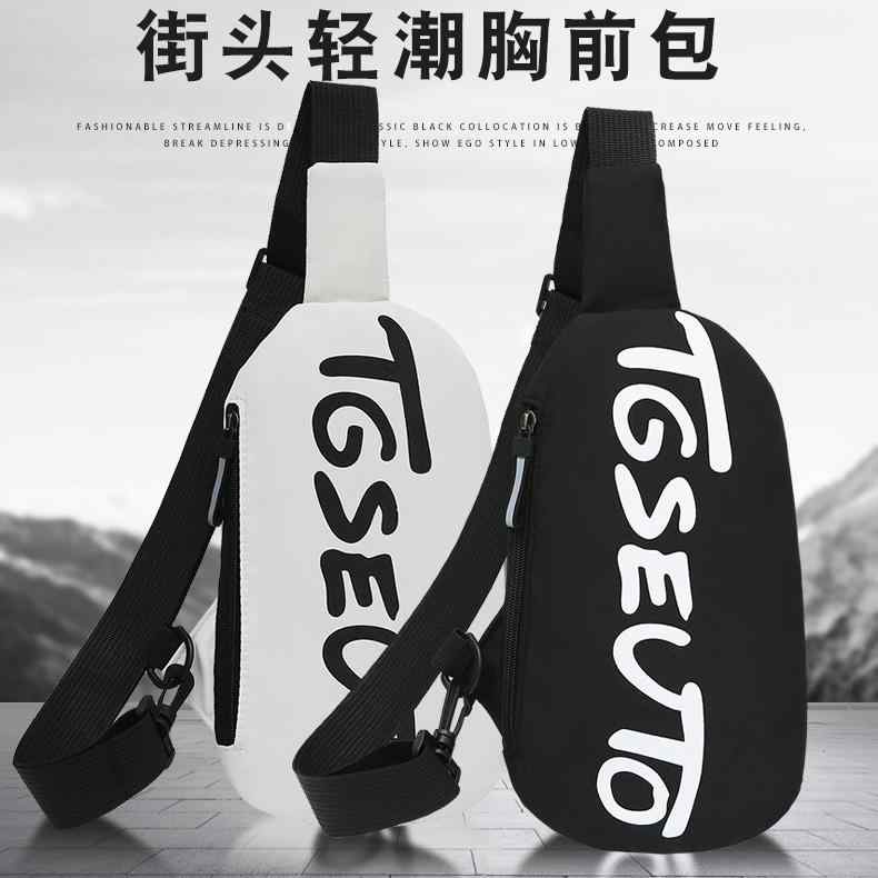 バッグ 韓国 メンズ レディース オールシーズン 斜め掛け カジュアル 学生 ショルダー オックスフォード ジッパー ブラック ホワイト