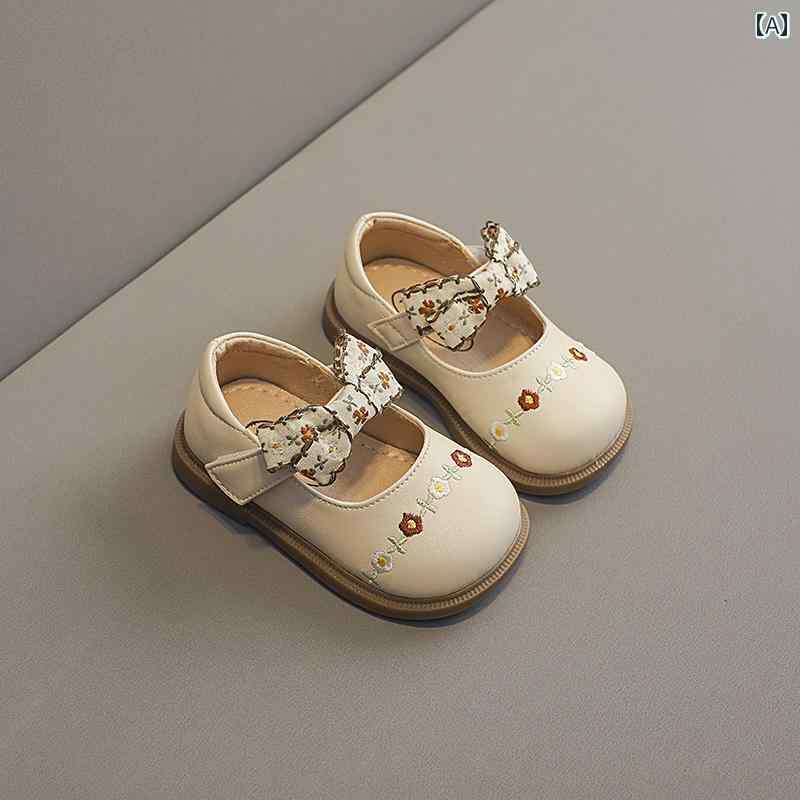 ベビー キッズ シューズ レザー フォーマル エレガント ラウンドトゥ 滑りにくい ソフトソールプリンセス 春秋 女の子 赤ちゃん 幼児 靴