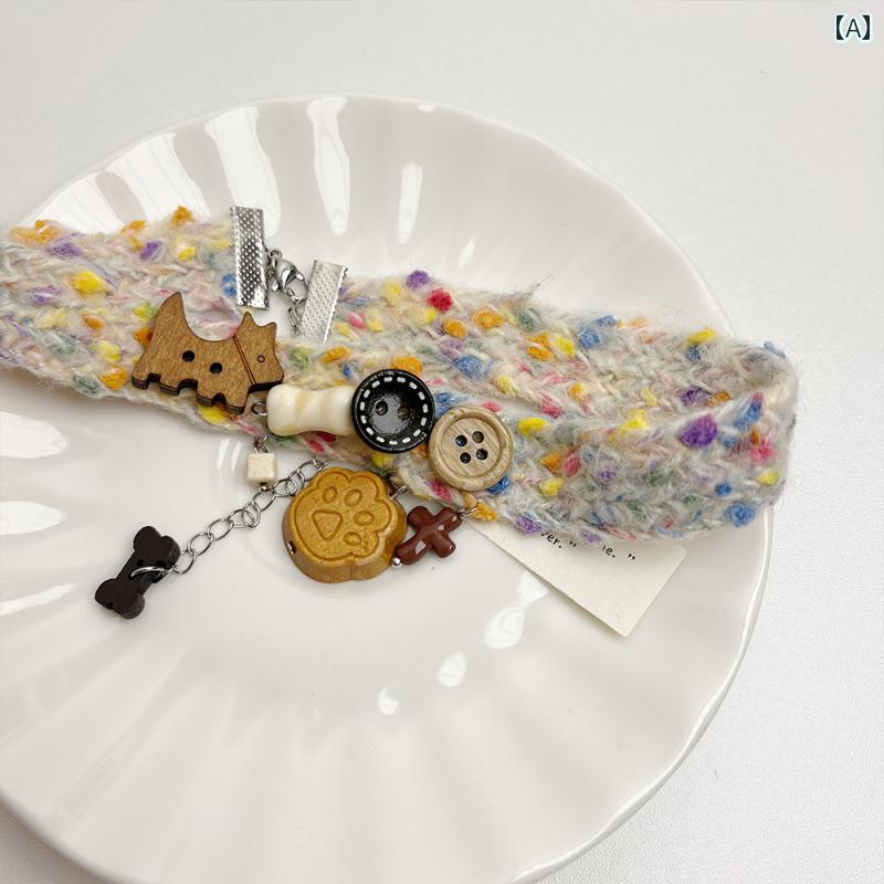 チョーカー レディース アクセサリー 子犬 猫爪 ボタン ネックレス レデイー スクール かわいい 襟 セ..