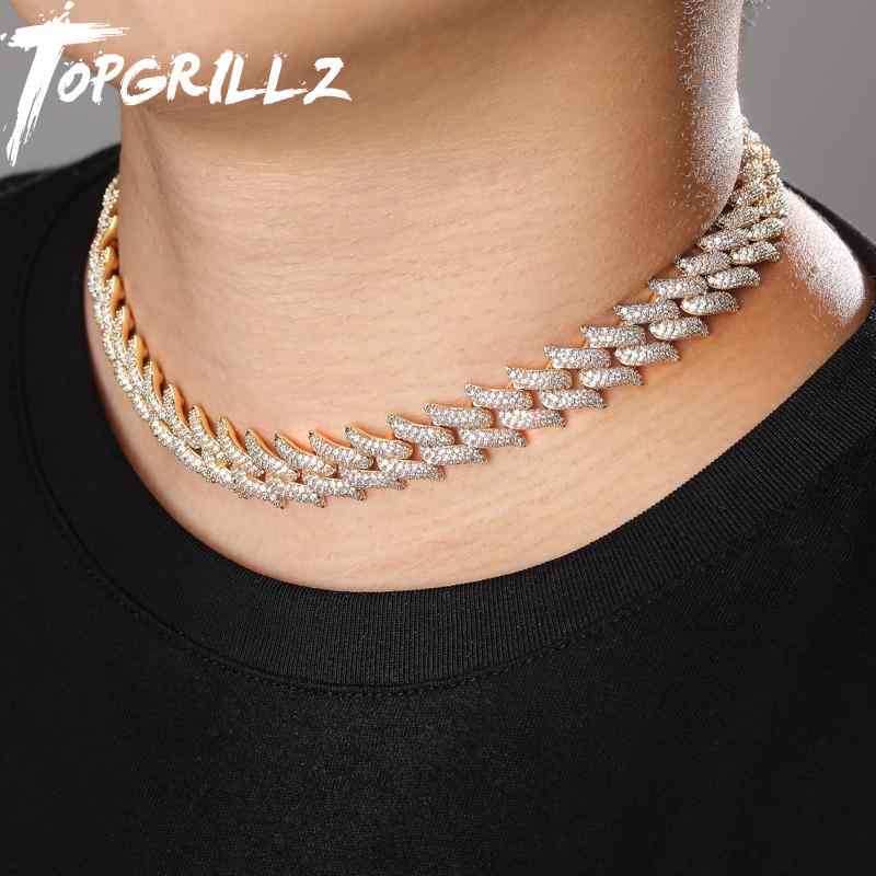 HIP HOP ジュエリー ユニセックス 16 アメリカ キューバ ネックレス メンズ ネックレス ヒップ ホップ フル ジルコニア キューバ チェーン 象嵌