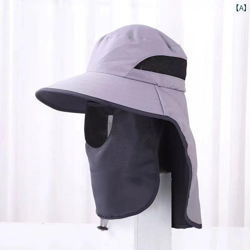 釣り 帽子 アウトドア レディース メンズ ファッション 日除け 日焼け防止 紫外線対策 レジャー サンハット フルフェイス