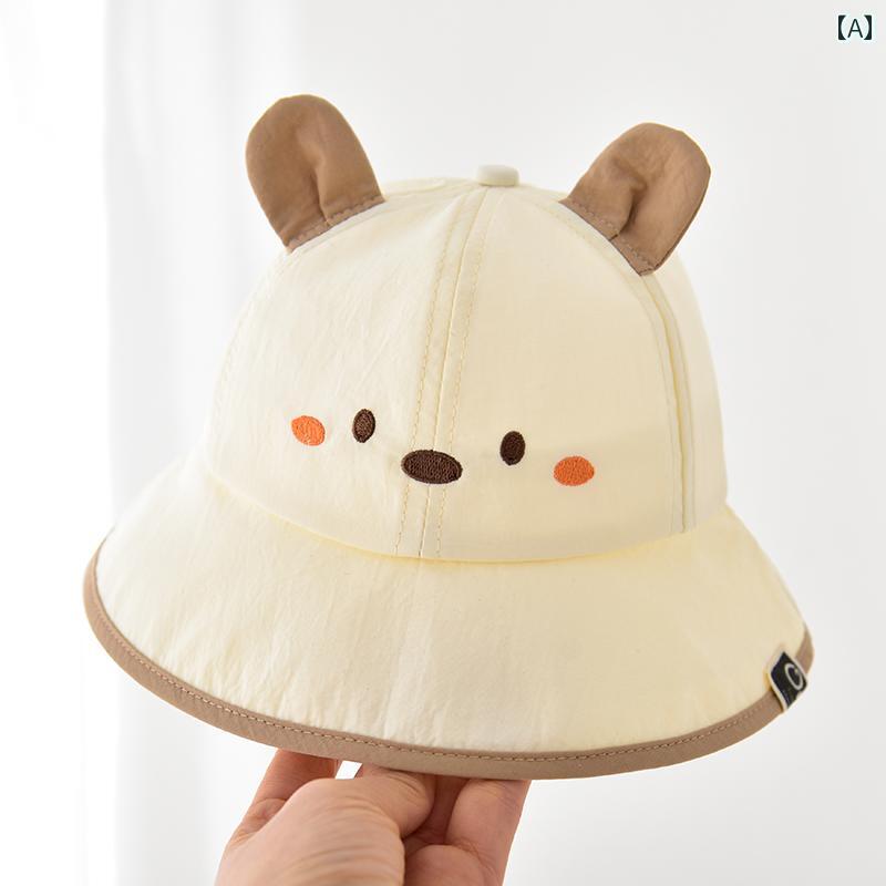 ベビー 赤ちゃん キッズ 春秋 サンハット UV対策 帽子 メンズ レディース兼 かわいい おしゃれ 快適 通..