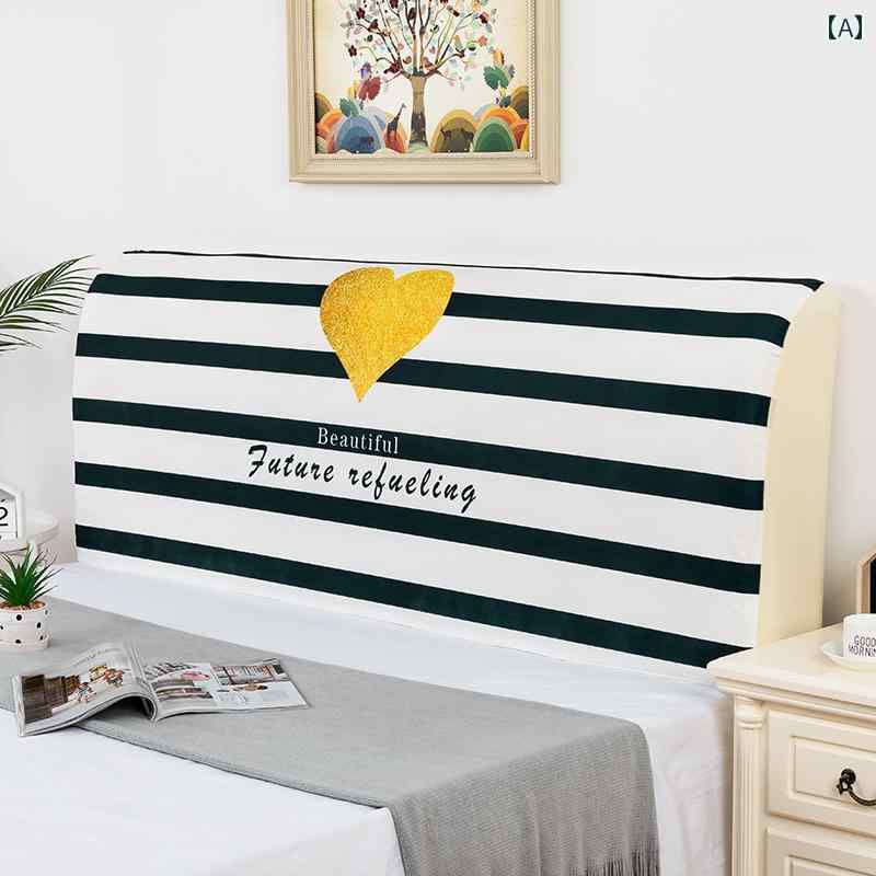 ベッド ヘッドボード カバー ベッドサイドカバー ふわふわ ソフト ダストカバー ベッド バック カバー 北欧 イン シンプル モダン 取り外し可能 洗える 清潔