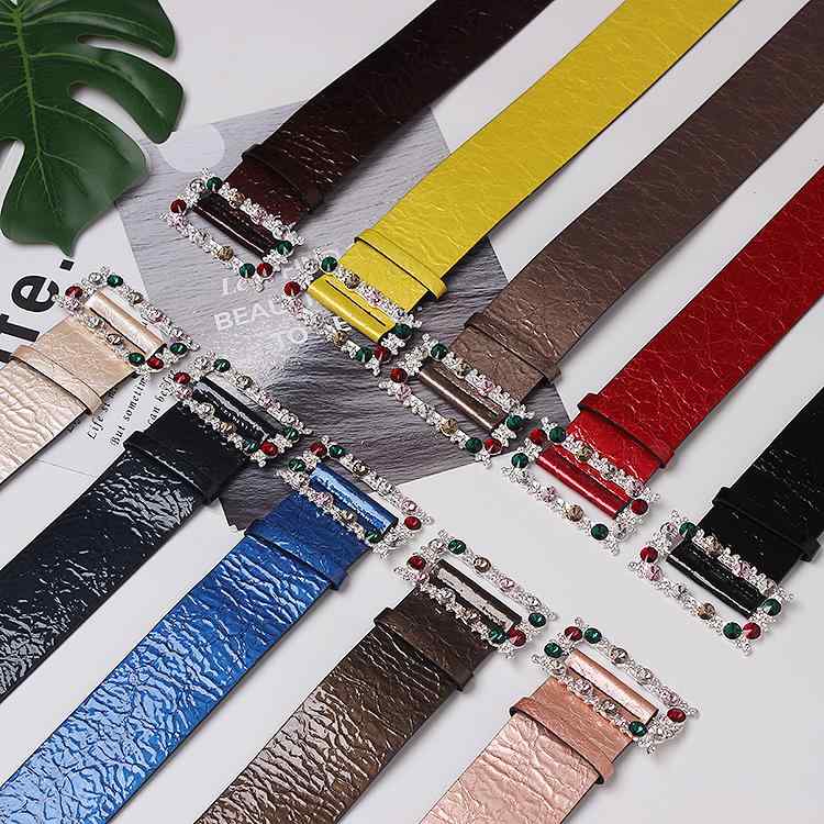ベルト 装飾 エレガント ライン ストーン レディース ファッション アクセサリー カジュアル ベルト ウエスト バンド ワイド
