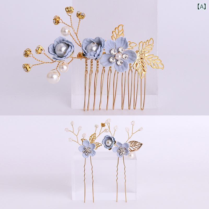 楽天セキュアデポヘアアクセサリー キッズ 女の子 ヘアピン フラワー コーム 髪飾り 和風 かわいい レトロ セット 子供 パフォーマンス