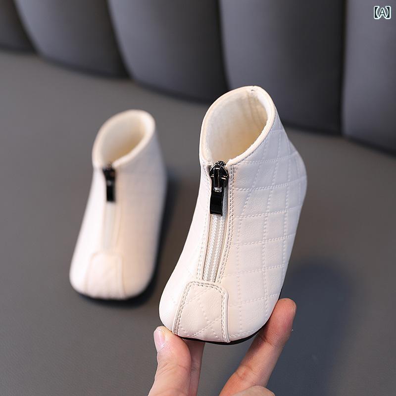 ベビー キッズ シューズ ブーツ ウィンター 赤ちゃん ソフトレザー 滑りにくい 韓国 幼児 コットン ショートブーツ 起毛 裏起毛 子供