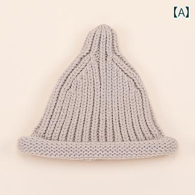 ベビー 帽子 防寒 かわいい 韓国 秋冬 子供 柔らかい プルオーバー 男の子 女の子 ニット ウール シンプル 暖かい キャップ