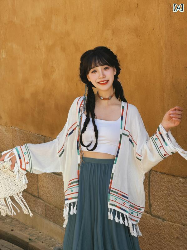 シャツ ボヘミアン エスニック ファッション レディース 服 大人 きれいめ カジュアル おしゃれ 夏